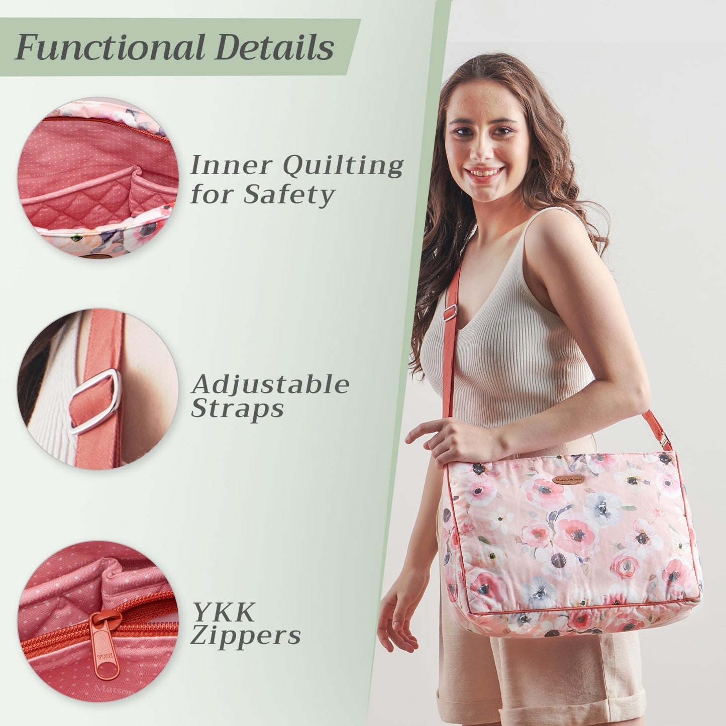 Stylish Women's Cotton Shoulder Handbag   Versatile Tote Bag for Everyday Use3