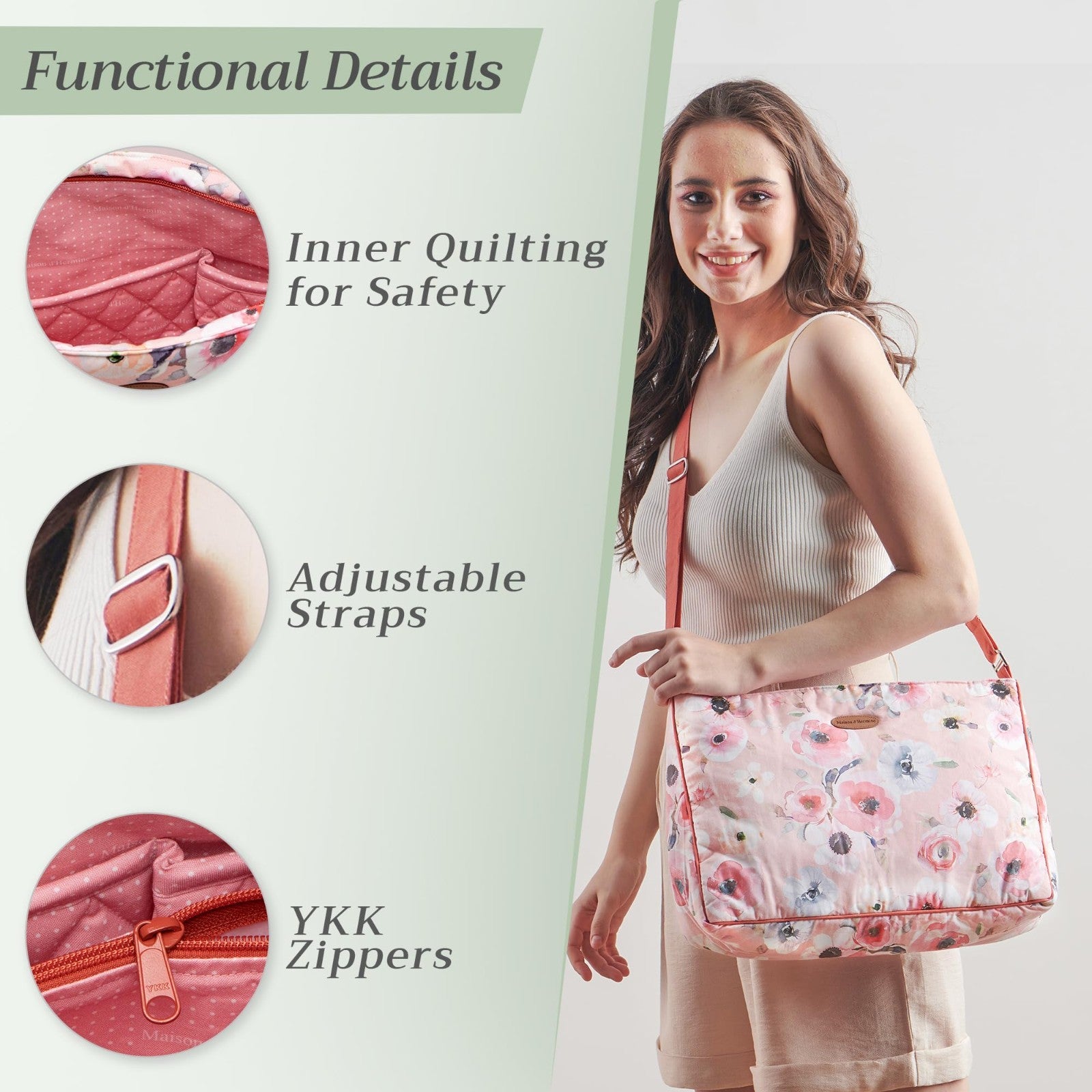Stylish Women's Cotton Shoulder Handbag   Versatile Tote Bag for Everyday Use3