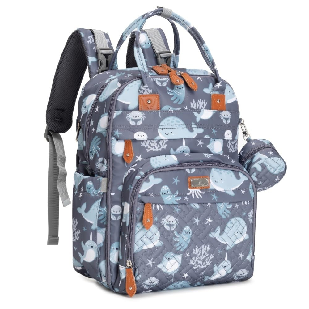 Multi Function Water Resistant Diaper Bag Backpack   Baby Travel Tote with Chang1
