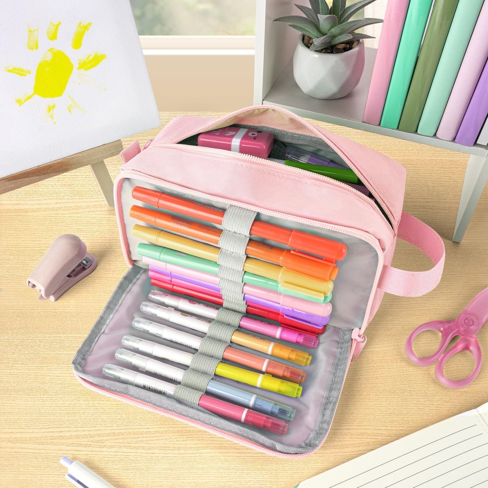 High Capacity Pencil Case Organizer, Large Pouch for School & Office Supplies2