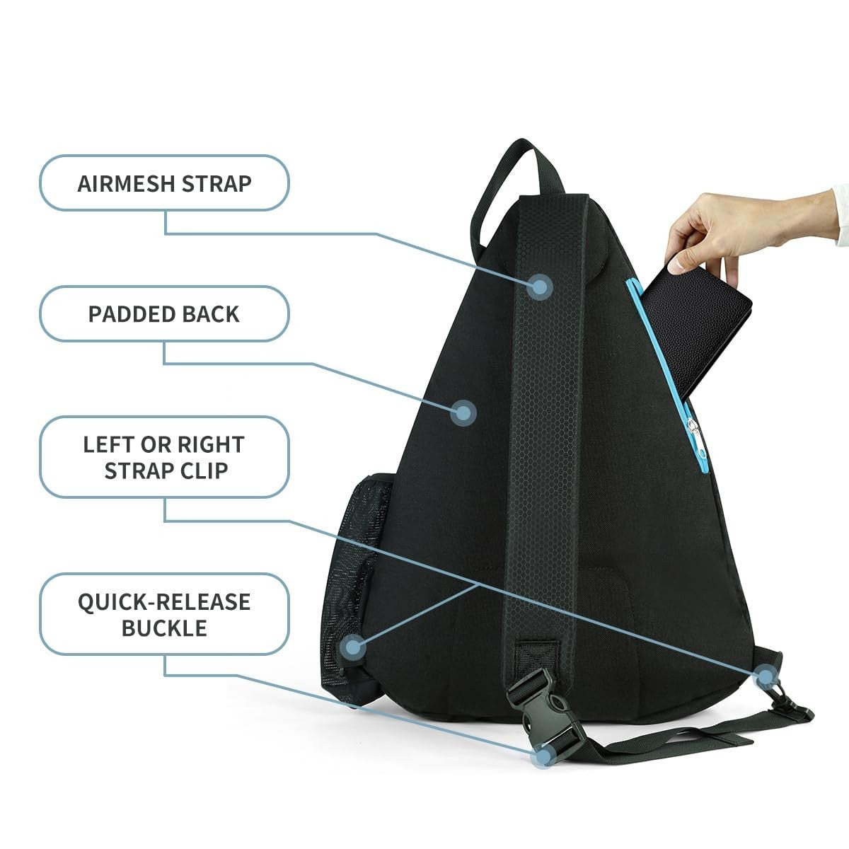 Large Capacity Pickleball Backpack with Fence Hook, Water-Resistant, Padded, Qui3