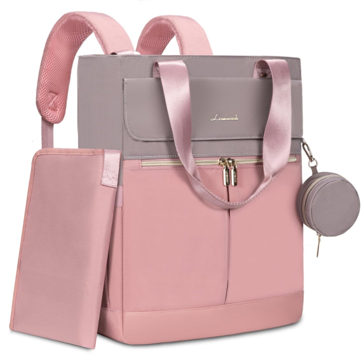 Stylish Diaper Bag Backpack & Tote with Insulated Pockets & Changing Pad1