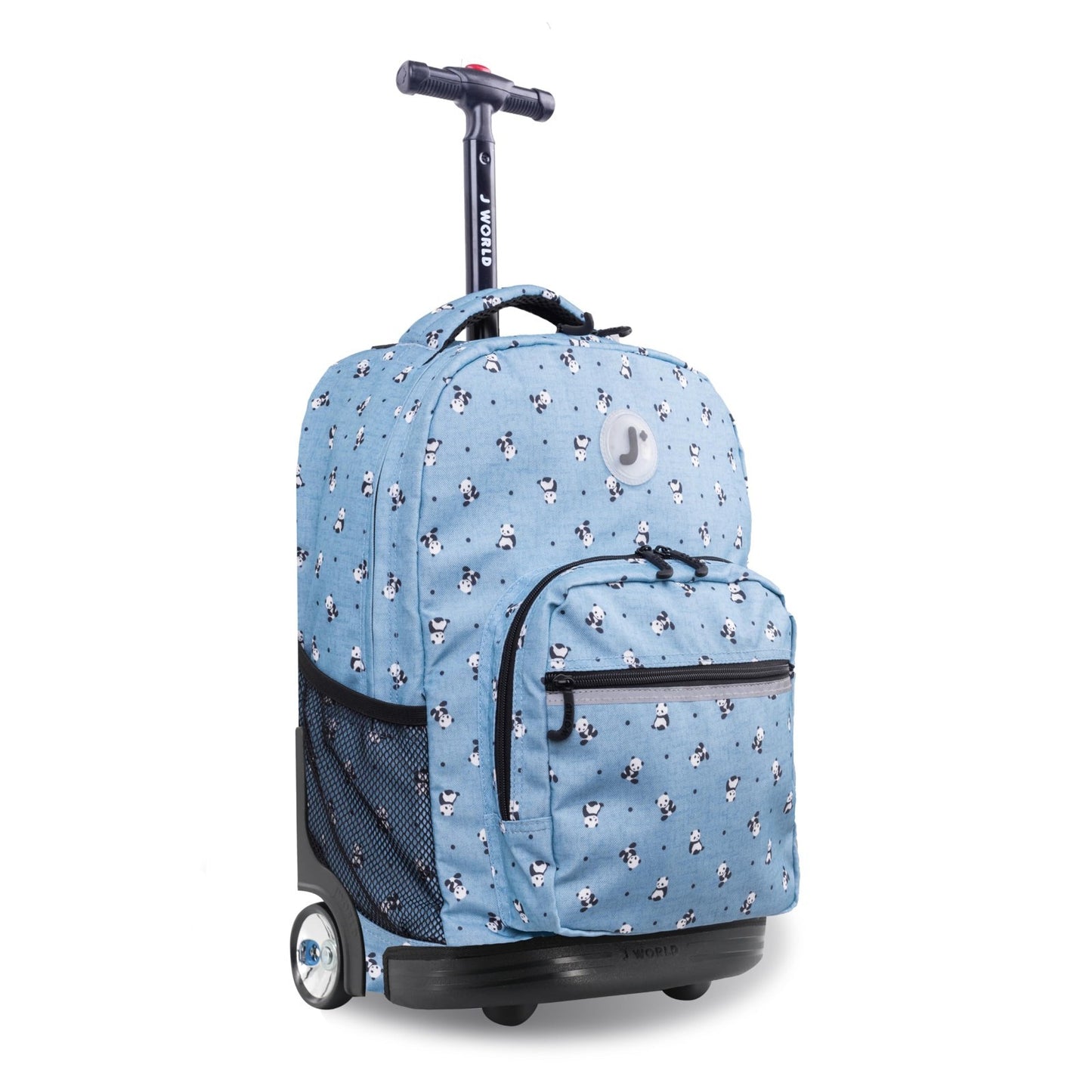 Kids Rolling Backpack with Wheels, Panda Design, School Bookbag for Boys & Girls1
