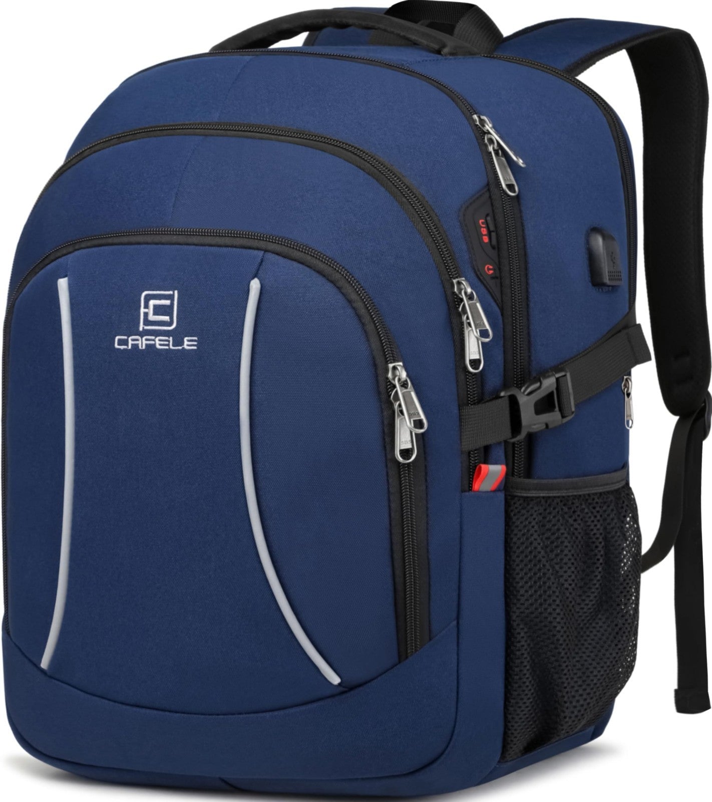 Spacious College Backpack for Men & Teens   17.3" Laptop Compartment, USB Port,1