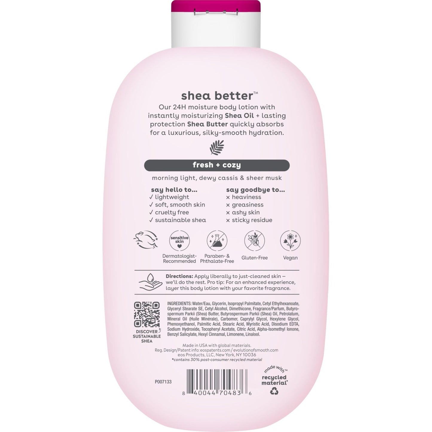 Natural Shea Body Lotion   Fresh & Cozy Scent, Moisturizing, 16 fl oz10