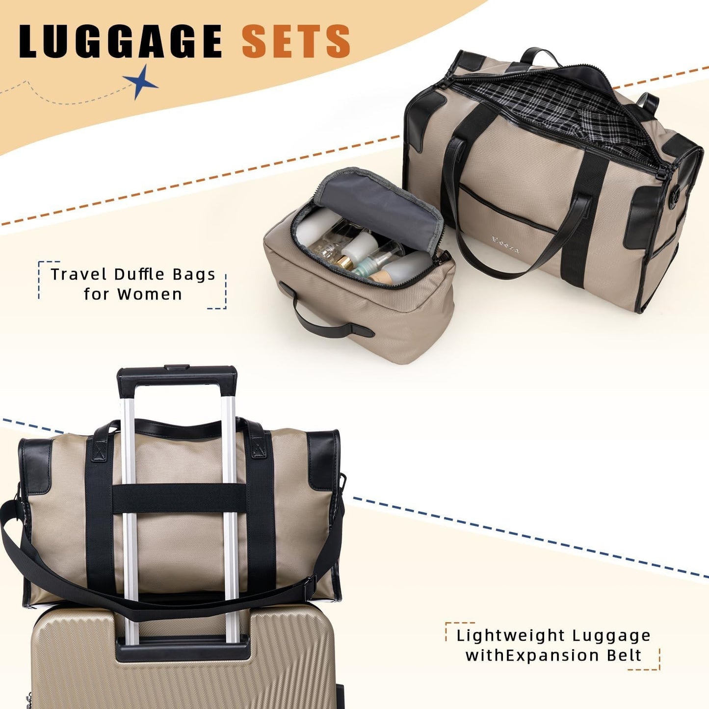 5-Piece Hardshell Luggage Set with TSA Lock, Spinner Wheels, Water-Repellent, 206
