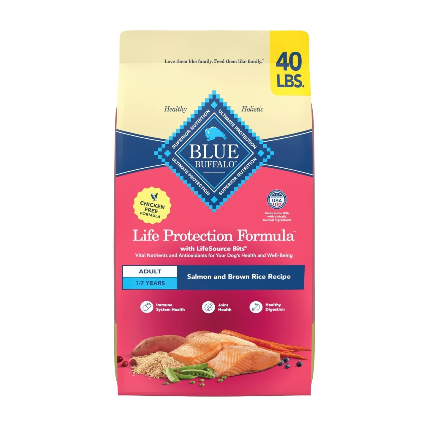 Premium Salmon Adult Dry Dog Food   Life Protection Formula, 40 lb Bag1