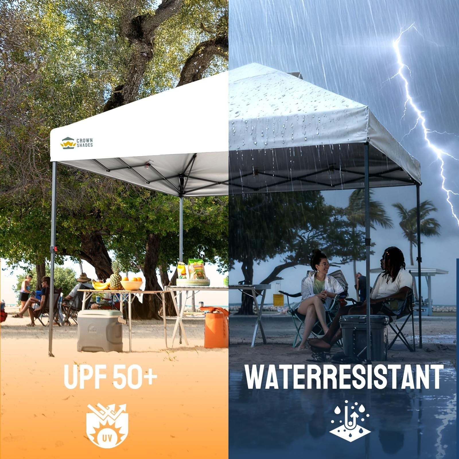 10x10 Pop Up Canopy Tent   Waterproof Outdoor Shelter with Instant Setup, Stakes6