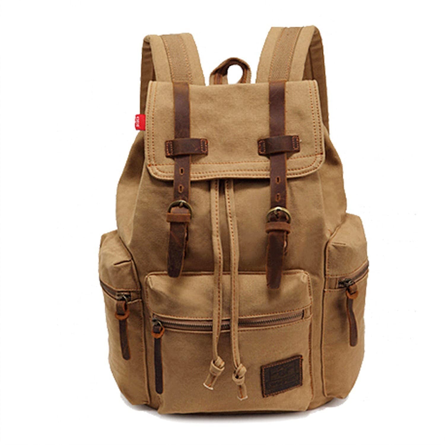 High Capacity Vintage Canvas Backpack for School, Travel, 12 15" Laptop Rucksack1