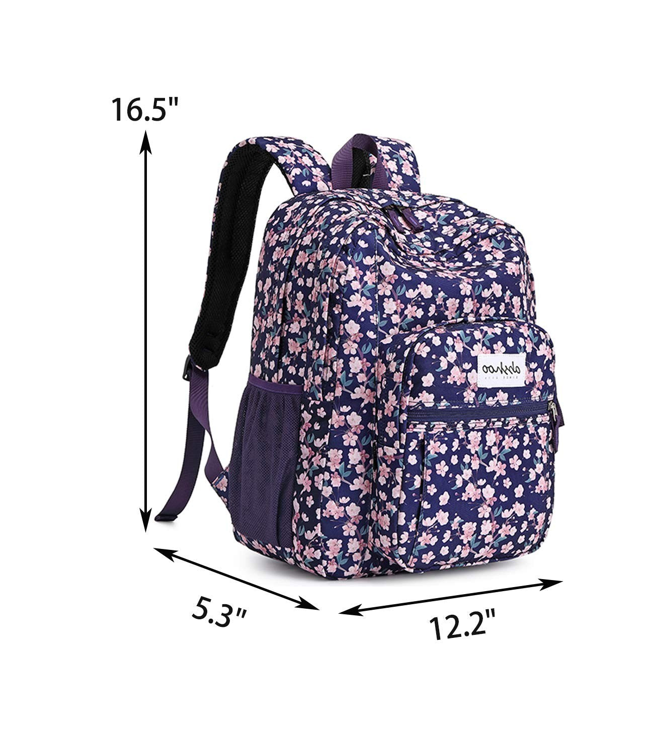 Floral School Backpack for Women & Teens, Water Resistant Bookbag, College Use1