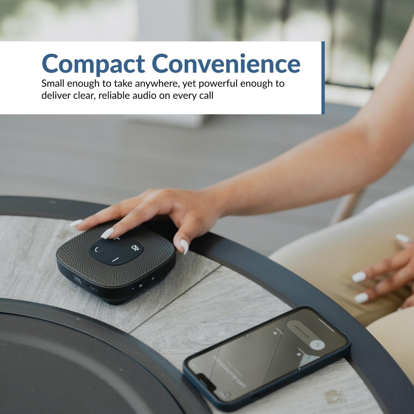 Conference Speakerphone   USB & Bluetooth, 360° Noise Cancelling Mic, 66 Ft Rang8