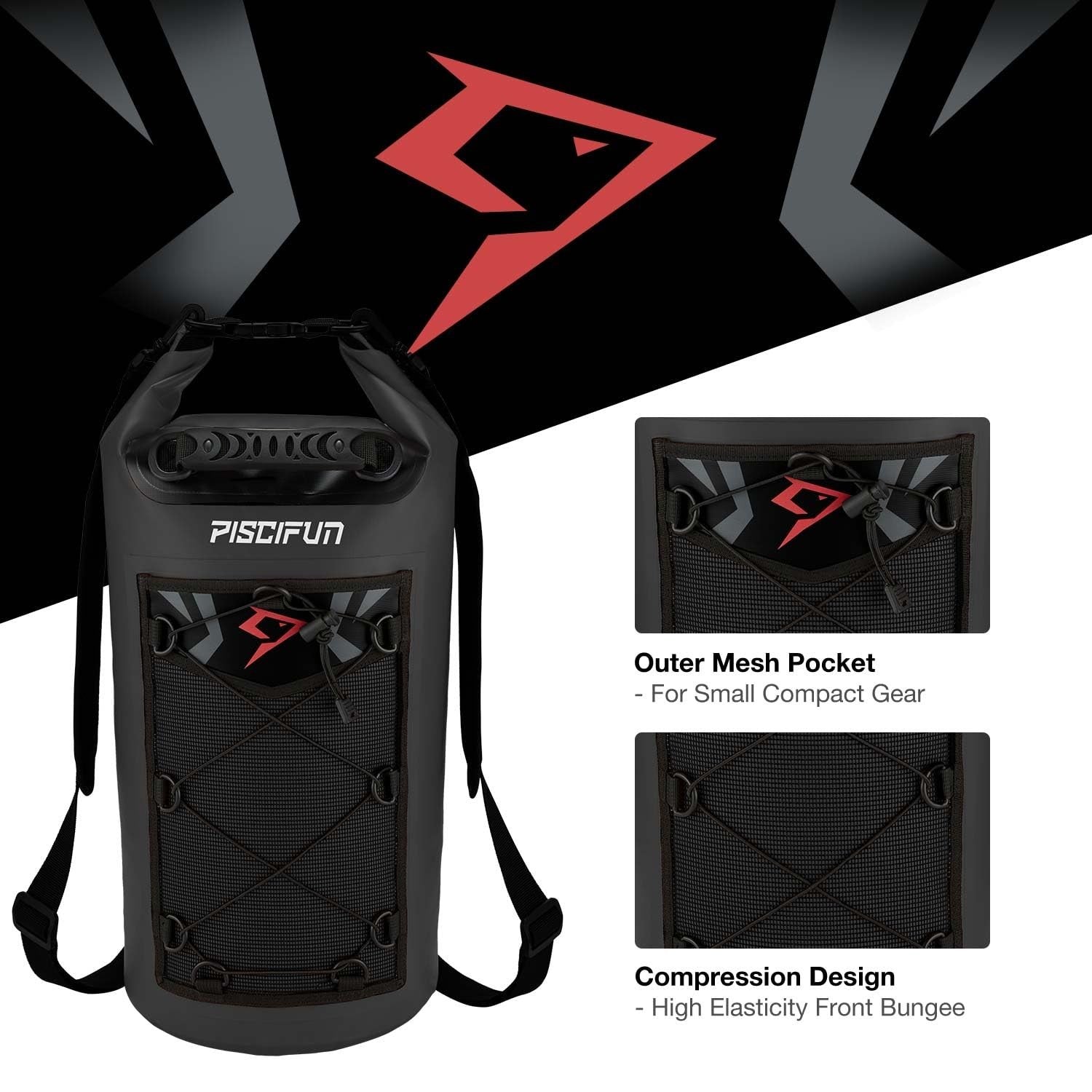 Waterproof Floating Dry Bag Backpack 10L/20L/30L/40L + Phone Case for Kayaking,5
