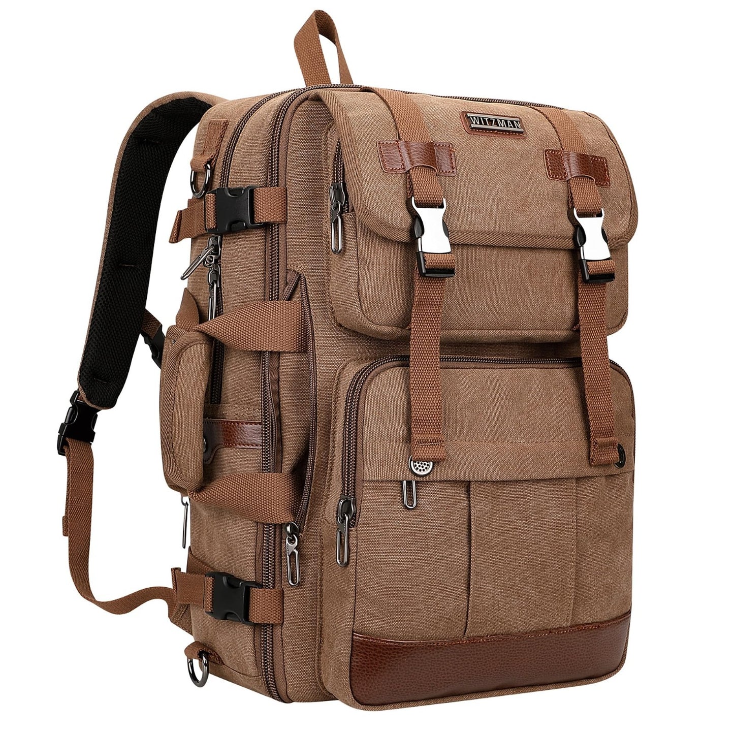 Large Canvas Travel Backpack for Men, Fits 16" Laptop, Durable & Stylish1