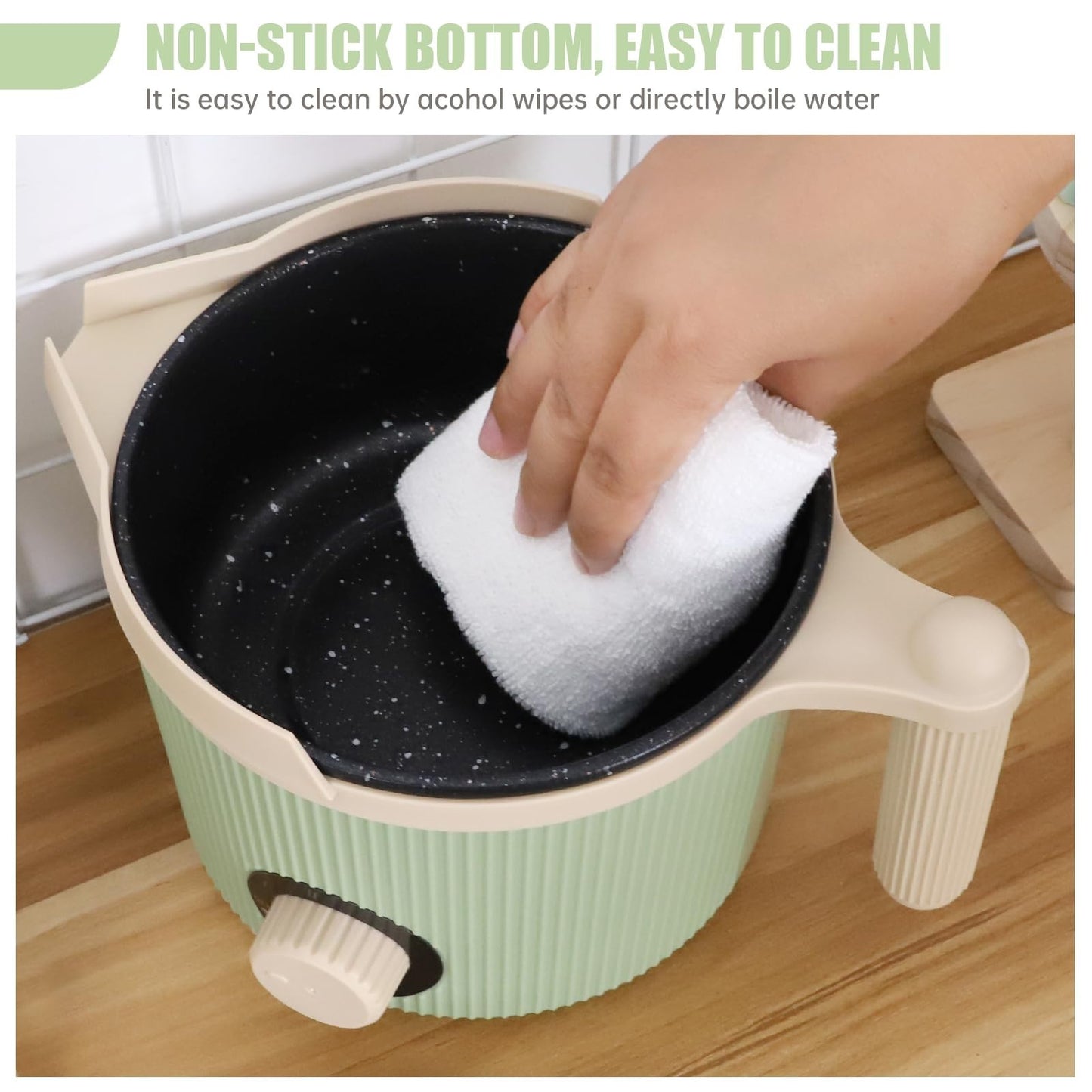 3Lbs Green Wax Melting Pot for Candle Making - Handheld, Non-Stick, Easy Pour6
