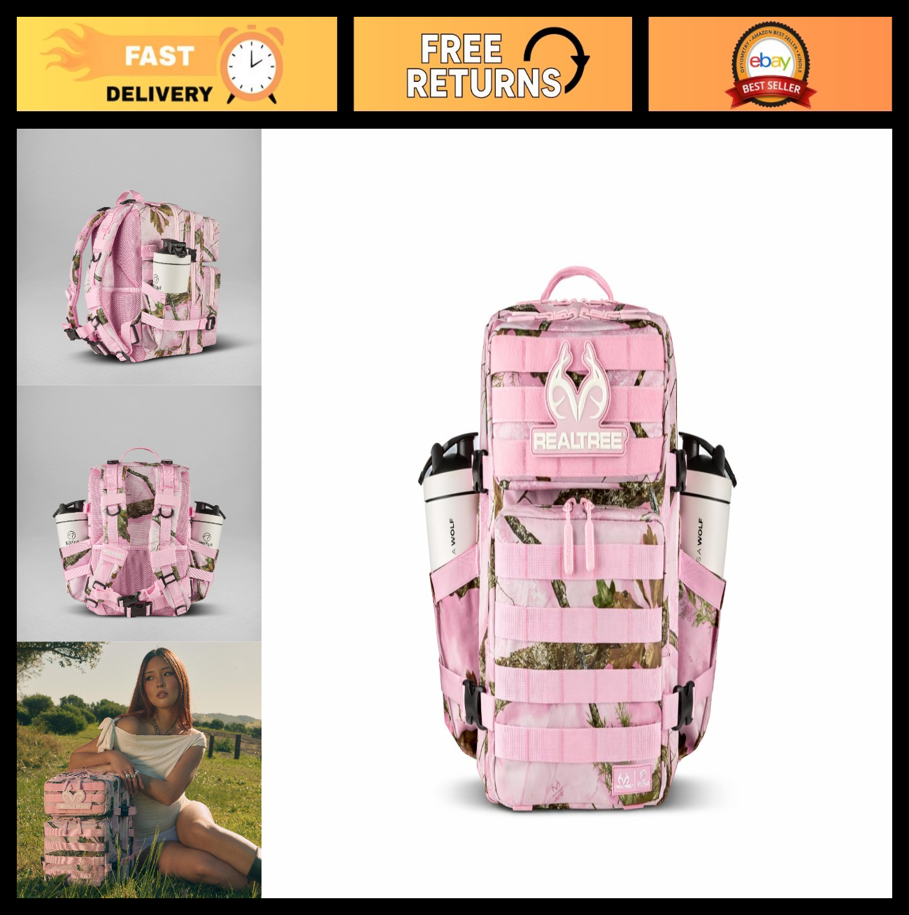 Durable 25L Waterproof Gym Backpack   1000D Oxford, MOLLE Webbing, Laptop Pocket0