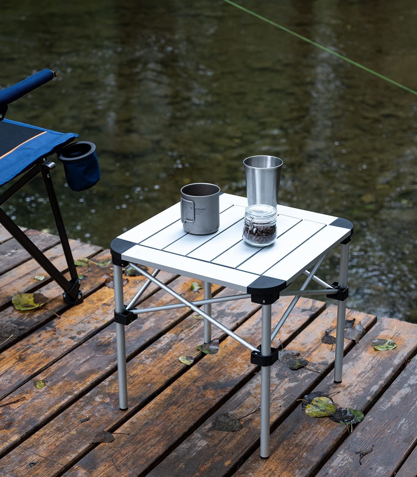 Lightweight Folding Square Table with Carry Bag - Portable for Camping, BBQ, Pic2