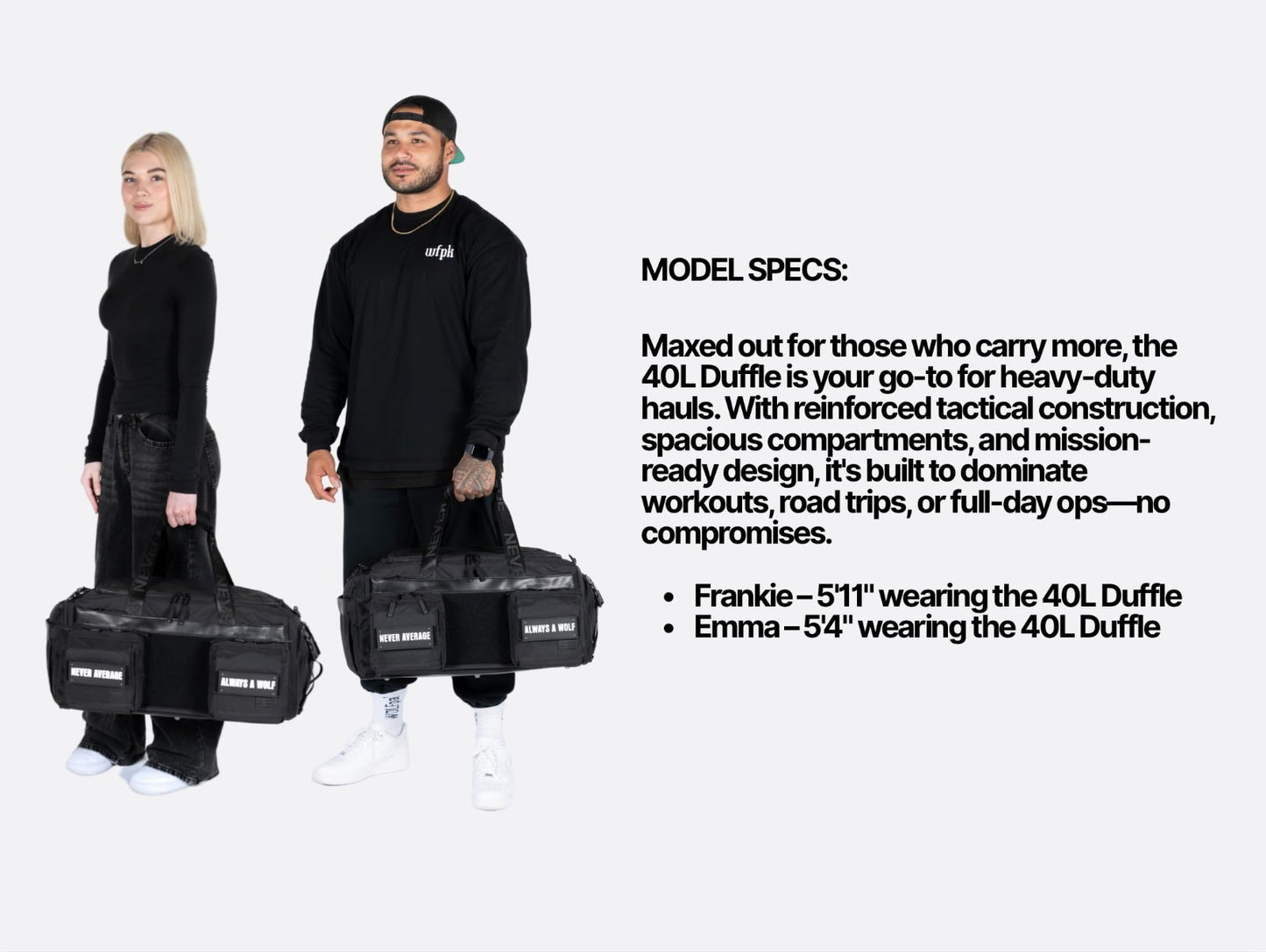 40L Waterproof Duffle Bag   Tactical Travel Gear, Outdoor Sports, Gym Bag, OD Gr4