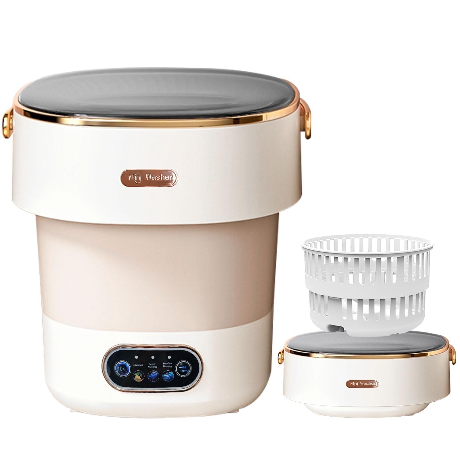 Portable Mini Washing Machine 20L with Spin Basket   Compact for Baby & Small Cl1