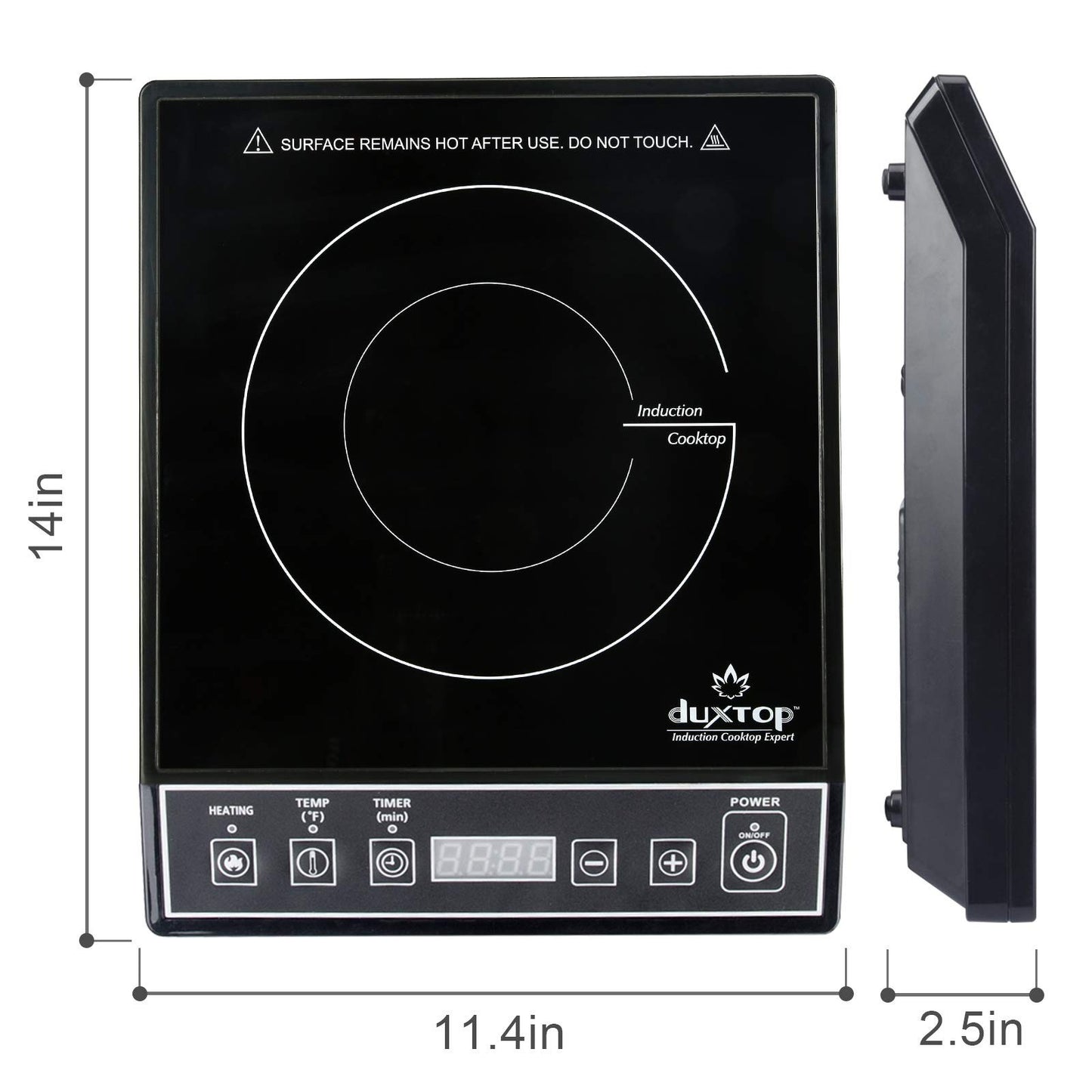 Portable Induction Cooktop 1800W Countertop Burner, Black, Fast Heating, Energy2