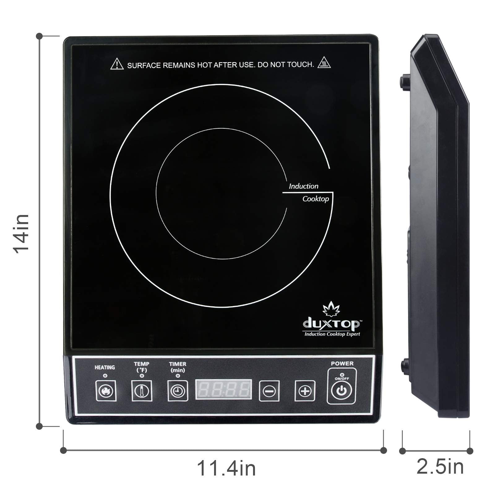 Portable Induction Cooktop 1800W Countertop Burner, Black, Fast Heating, Energy2