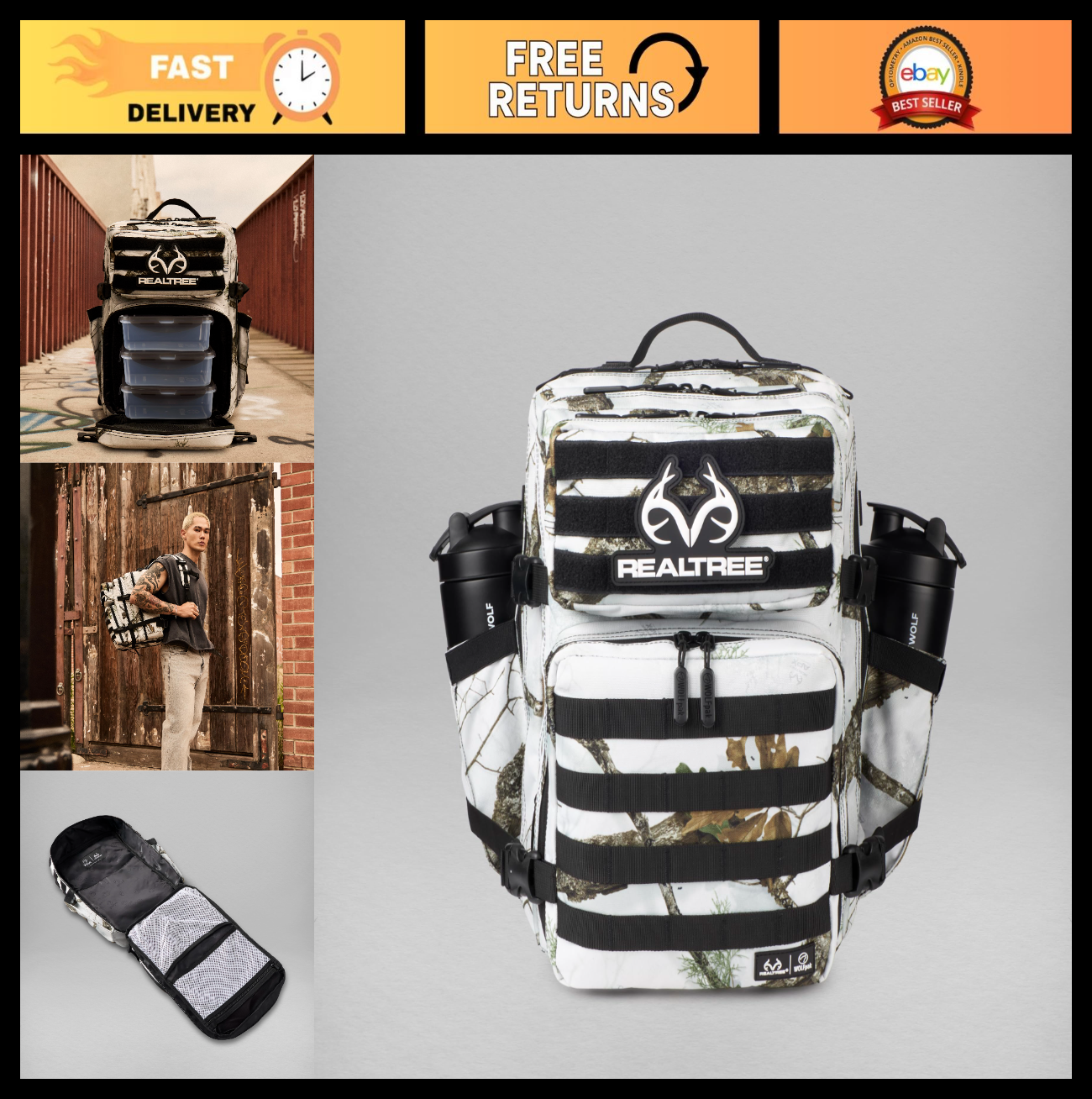 35L Meal Prep Backpack   Food Storage Organizer with Built in Lunch Box & Cooler6