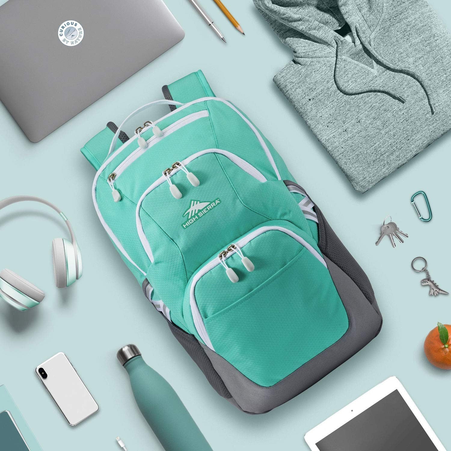 Travel Laptop Backpack with Drop Protection, Tablet Sleeve, Bookbag   Aquamarine2