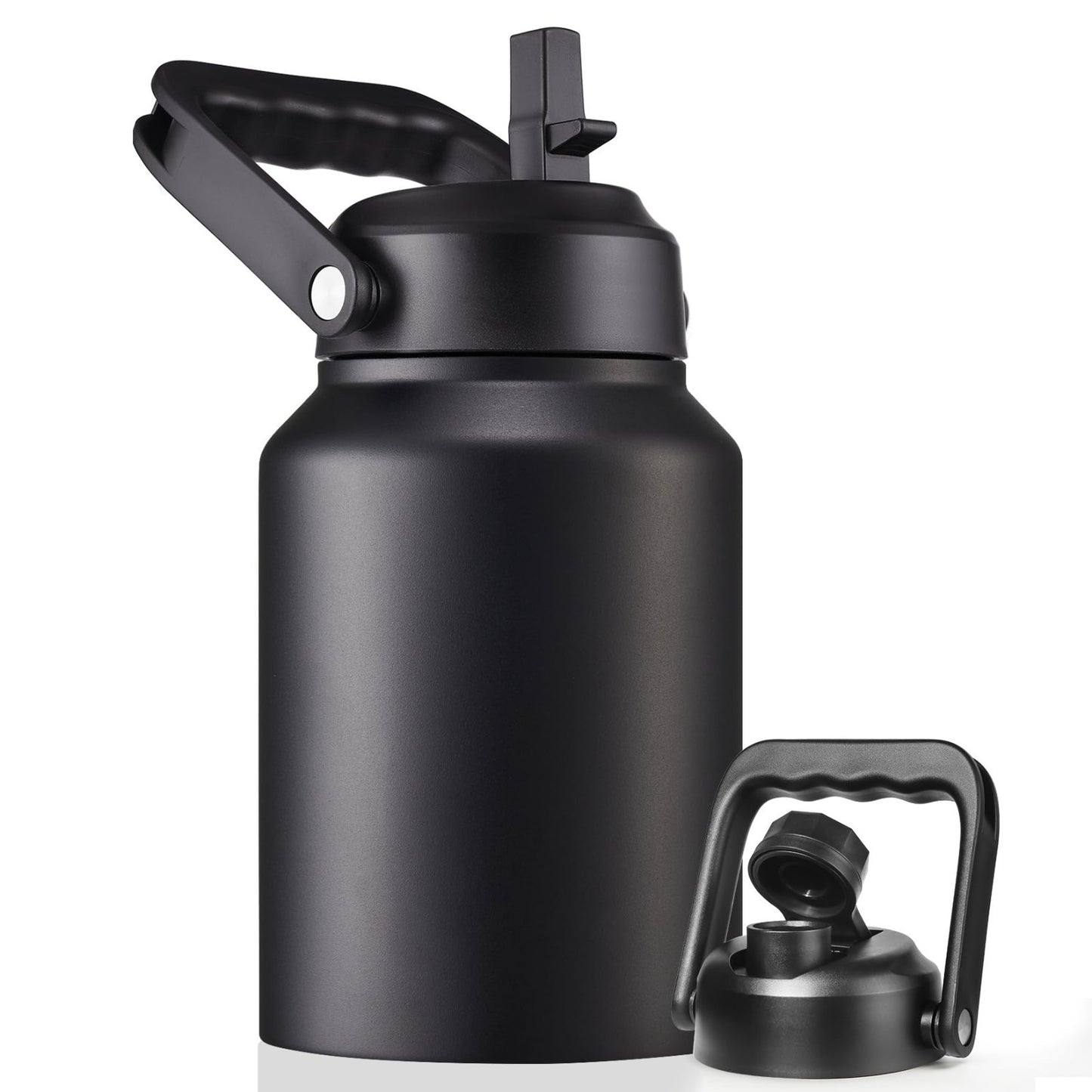 Optimized eBay Title:  "64 oz Insulated Water Bottle with Straw - Stainless Ste1