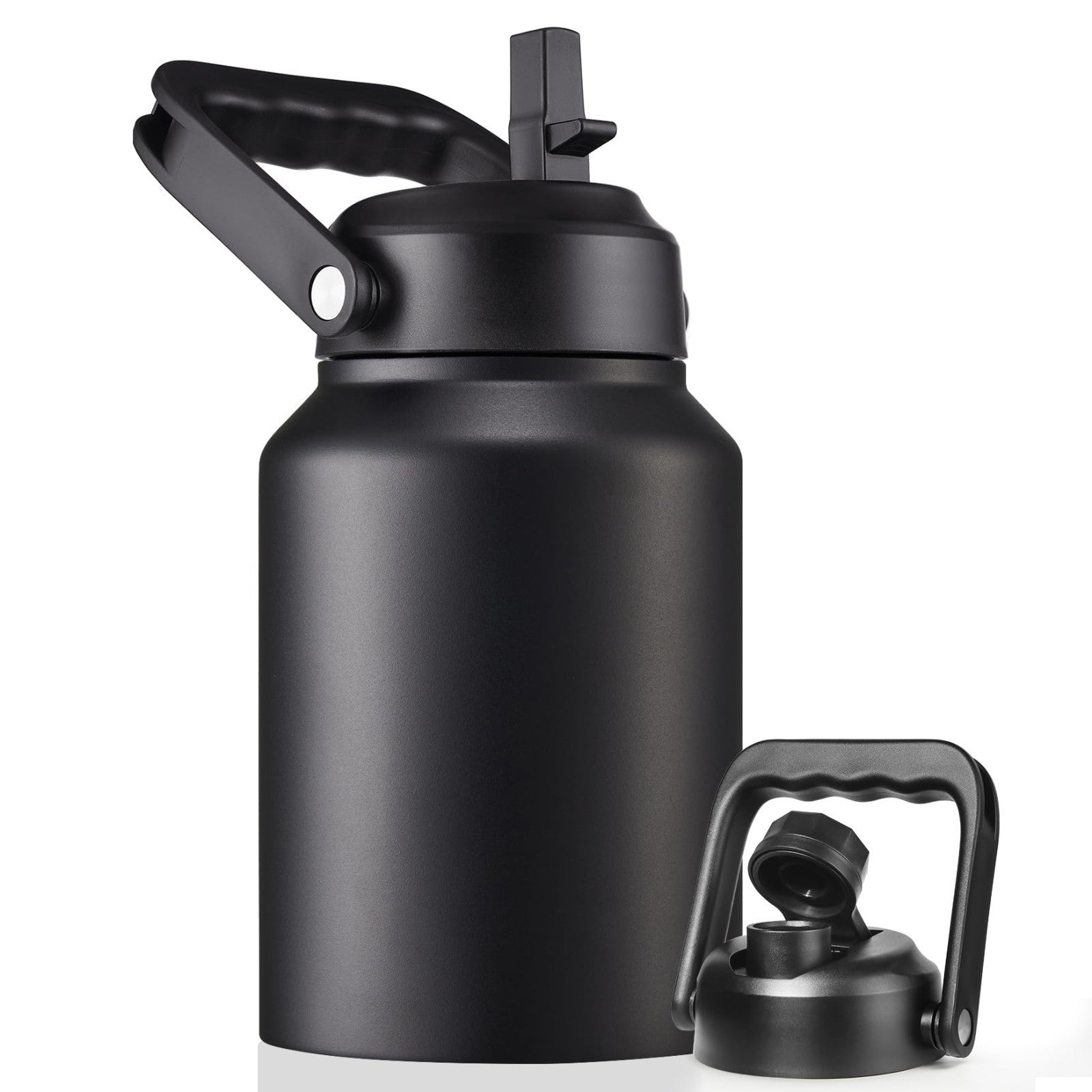 Optimized eBay Title:  "64 oz Insulated Water Bottle with Straw - Stainless Ste1
