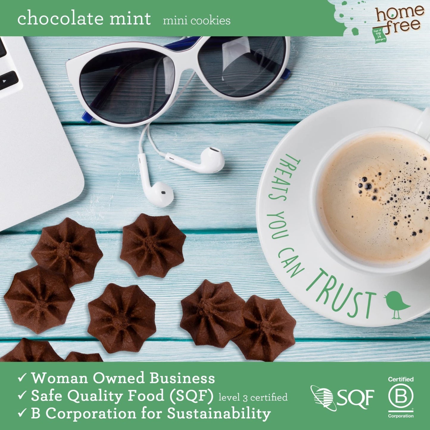 Nut Free Gluten Free Vegan Chocolate Mint Mini Cookies 3 lb Bulk - Allergy Frien6