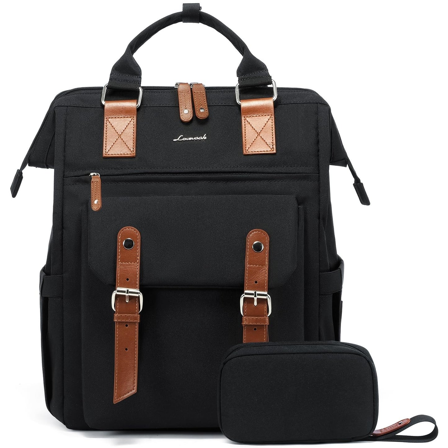 Stylish 17" Laptop Backpack for Women   Work, Travel, Commuter, College Bag, Bla1
