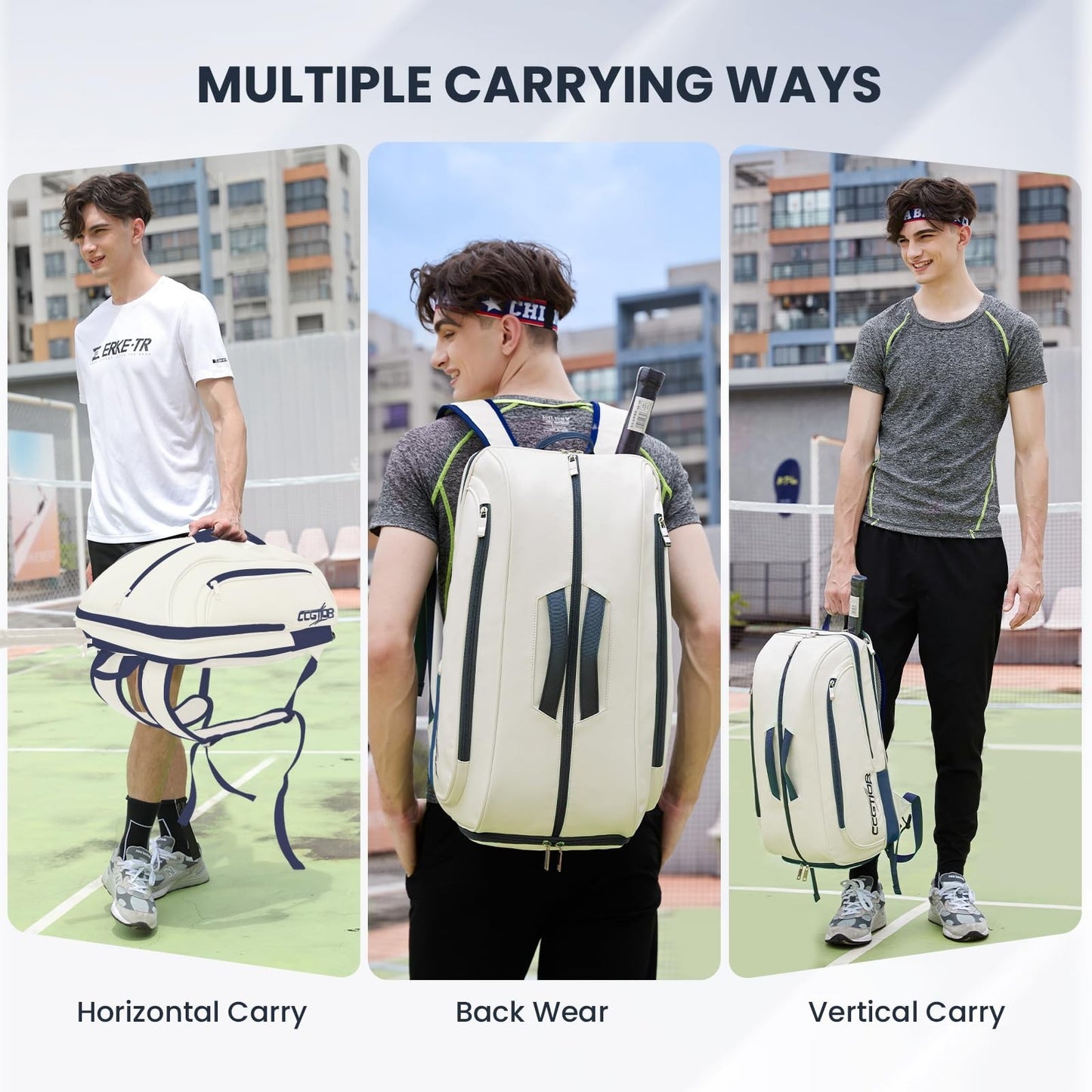 Multi-Compartment Tennis & Pickleball Backpack with Shoe Holder, Laptop Sleeve6