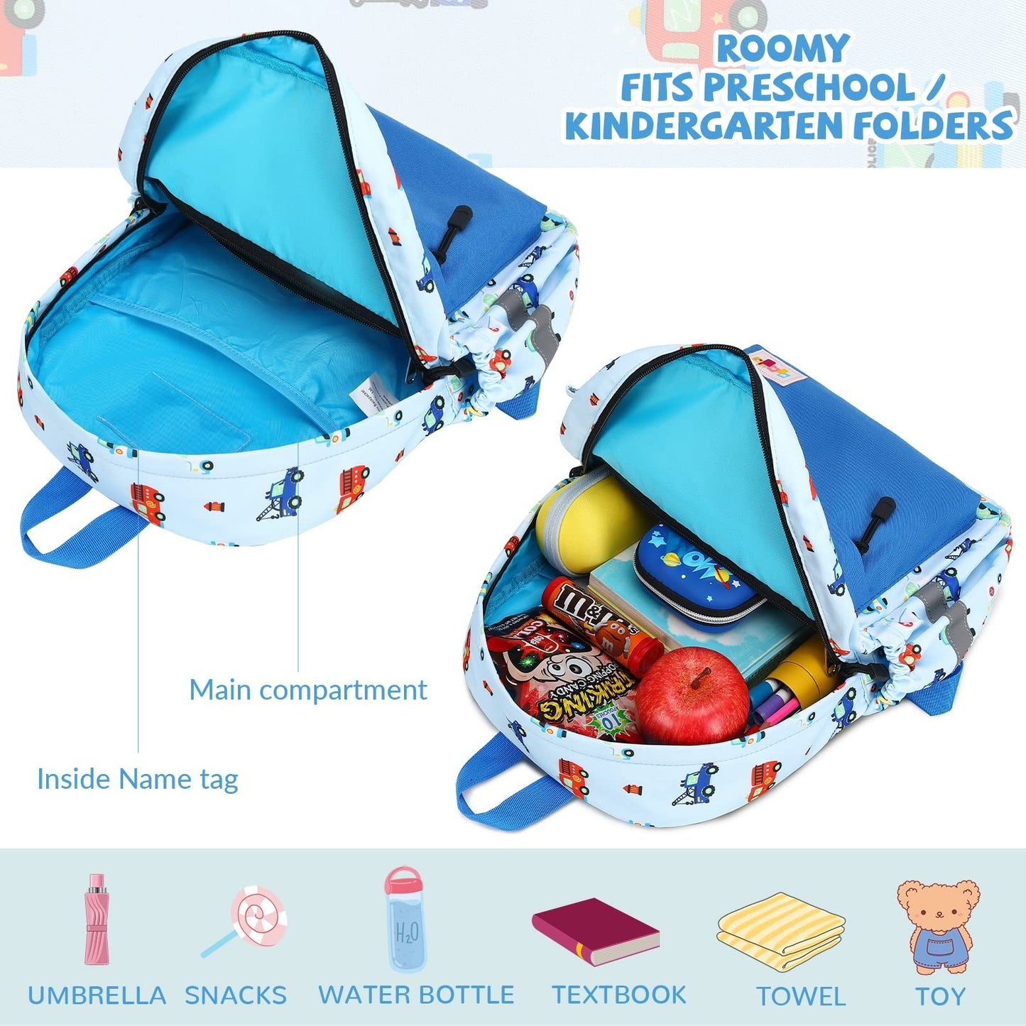 Kids Toddler Backpack with Chest Strap   Durable, Lightweight, Unisex Design5