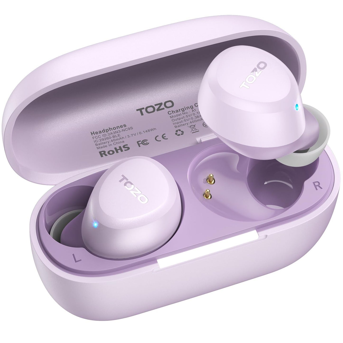 Wireless Earbuds Bluetooth 5.3, Lightweight IPX5 Waterproof Headphones, 2 Mics f1