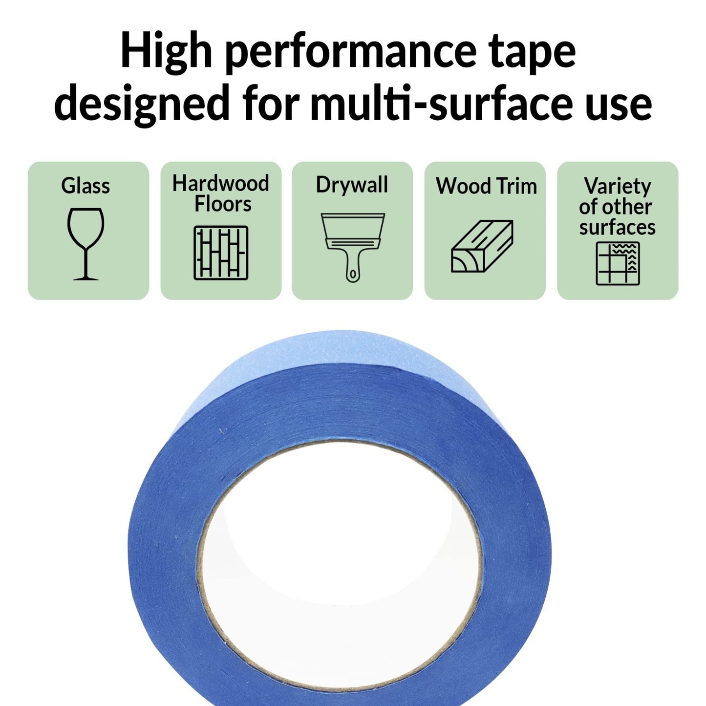 Blue Painters Tape 1 Inch Wide (8 Pack) - Professional Grade Masking Tape, 440 Y3