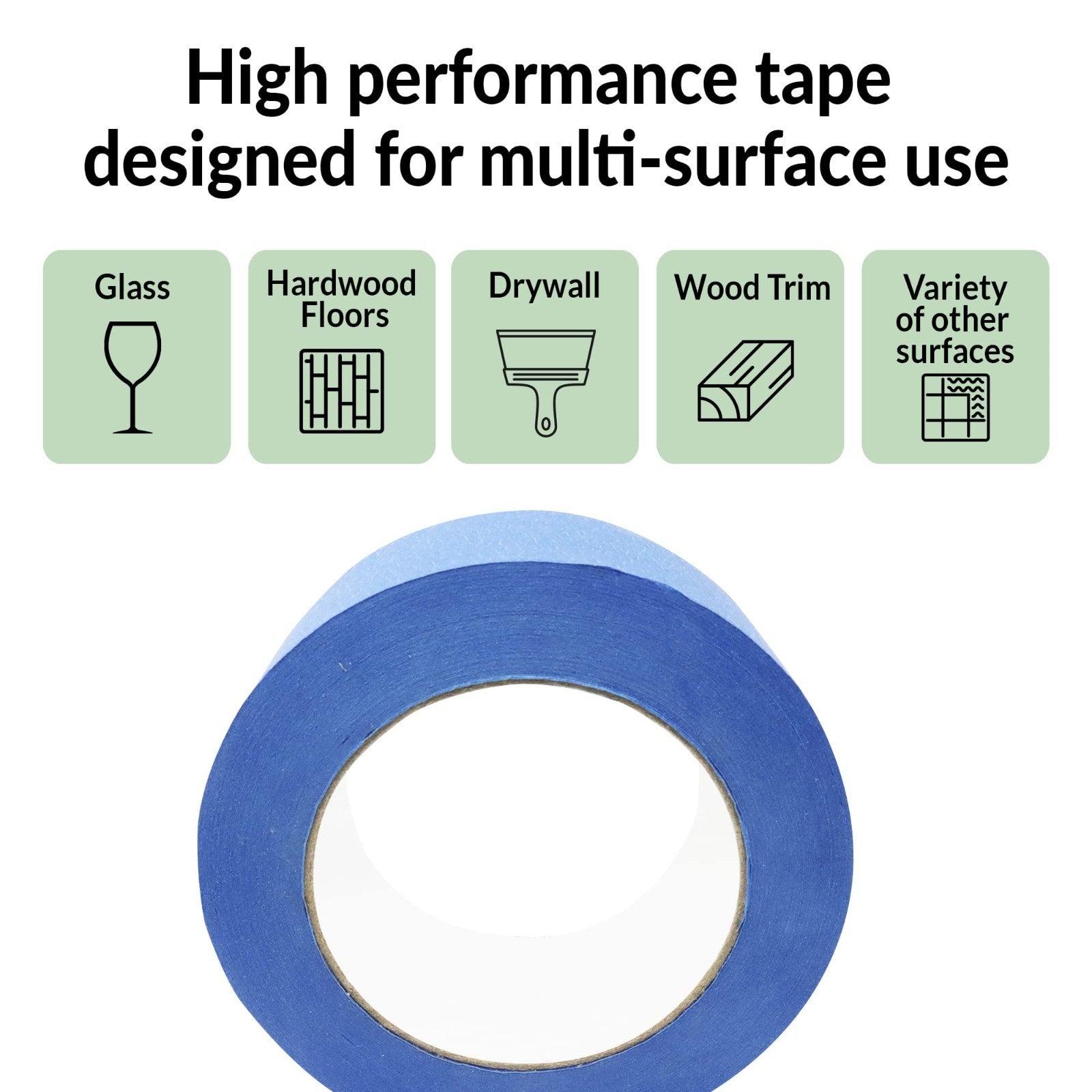 Blue Painters Tape 1 Inch Wide (8 Pack) - Professional Grade Masking Tape, 440 Y3
