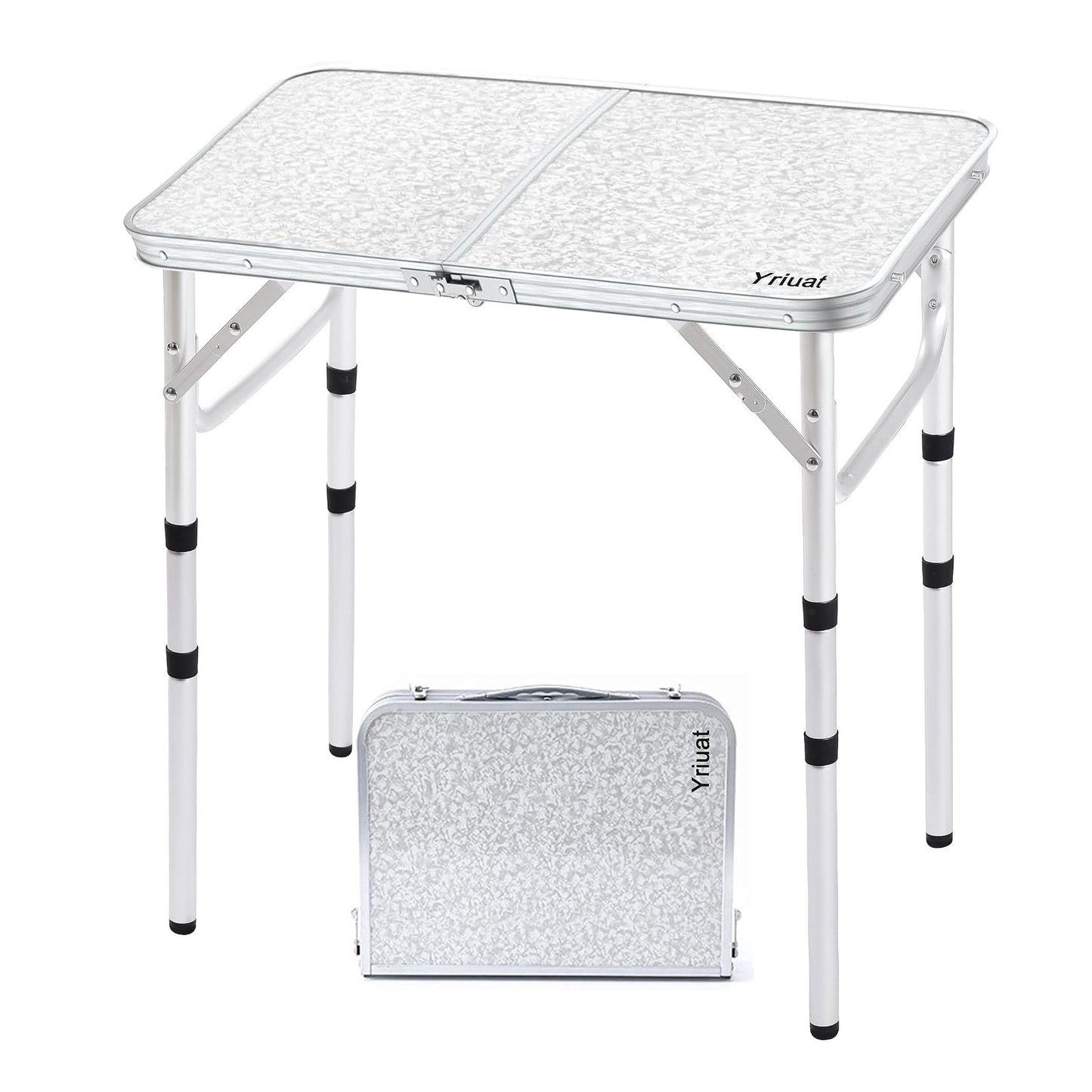 Portable Folding Camping Table - 2ft Adjustable Height Picnic Table, Lightweight1