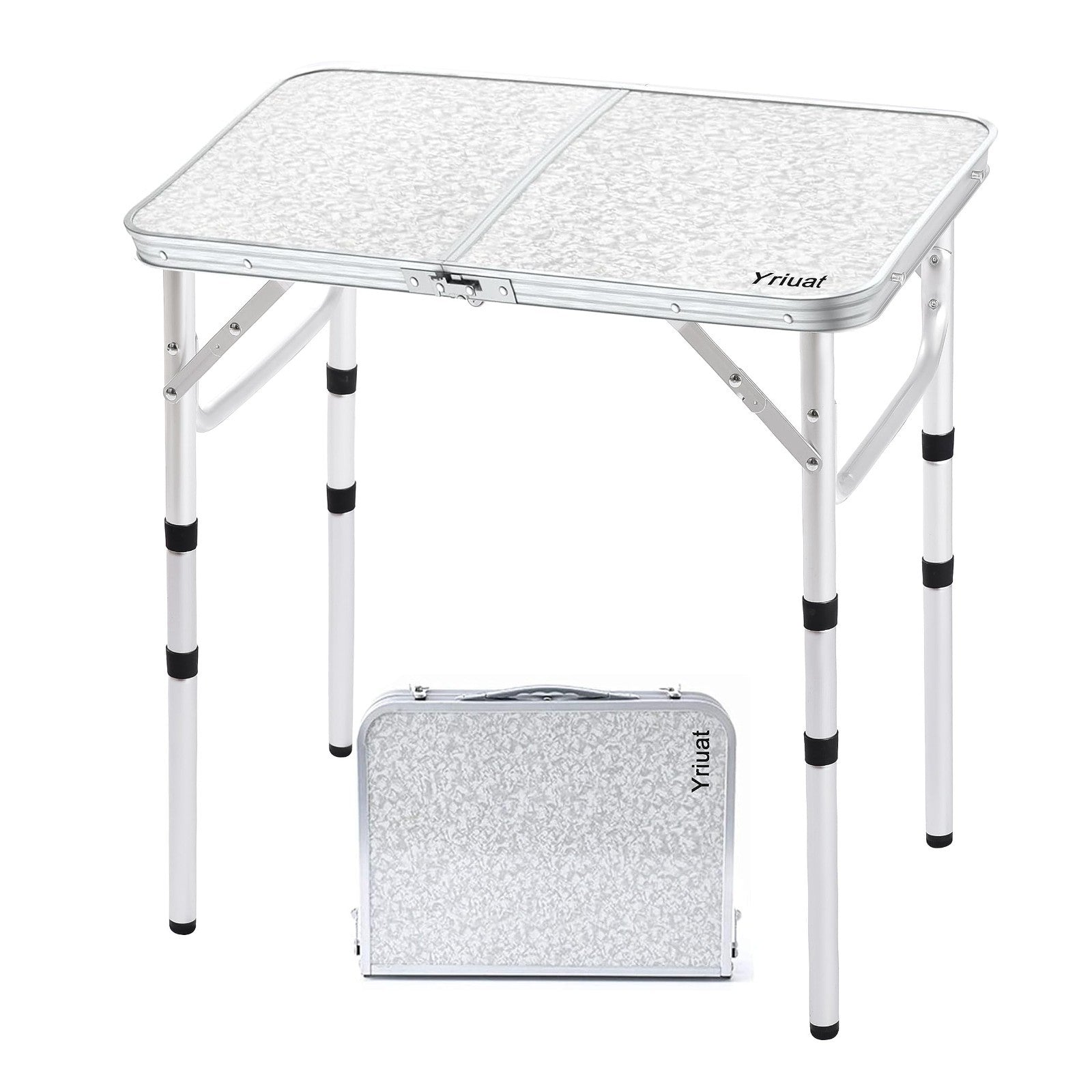 Portable Folding Camping Table - 2ft Adjustable Height Picnic Table, Lightweight1