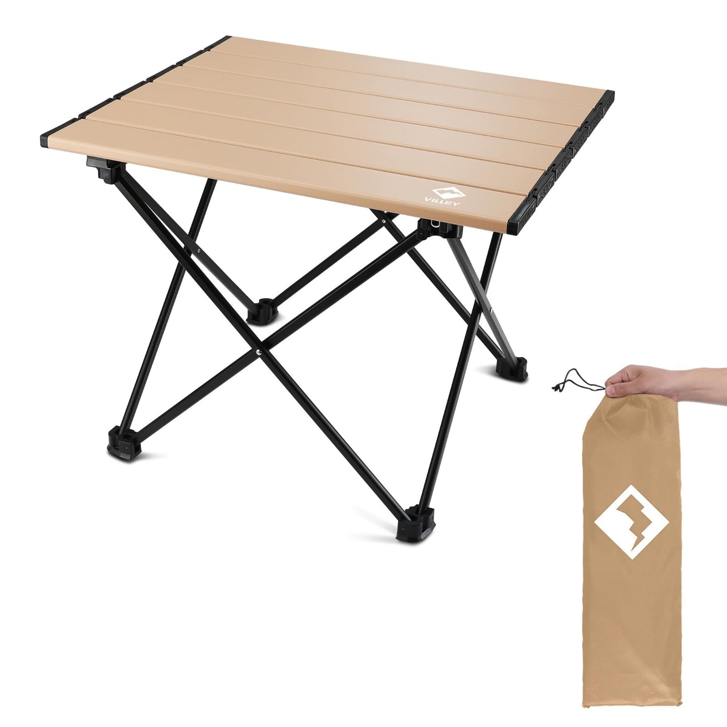 Ultralight Folding Camping Table - Portable Aluminum Beach Table with Carry Bag1
