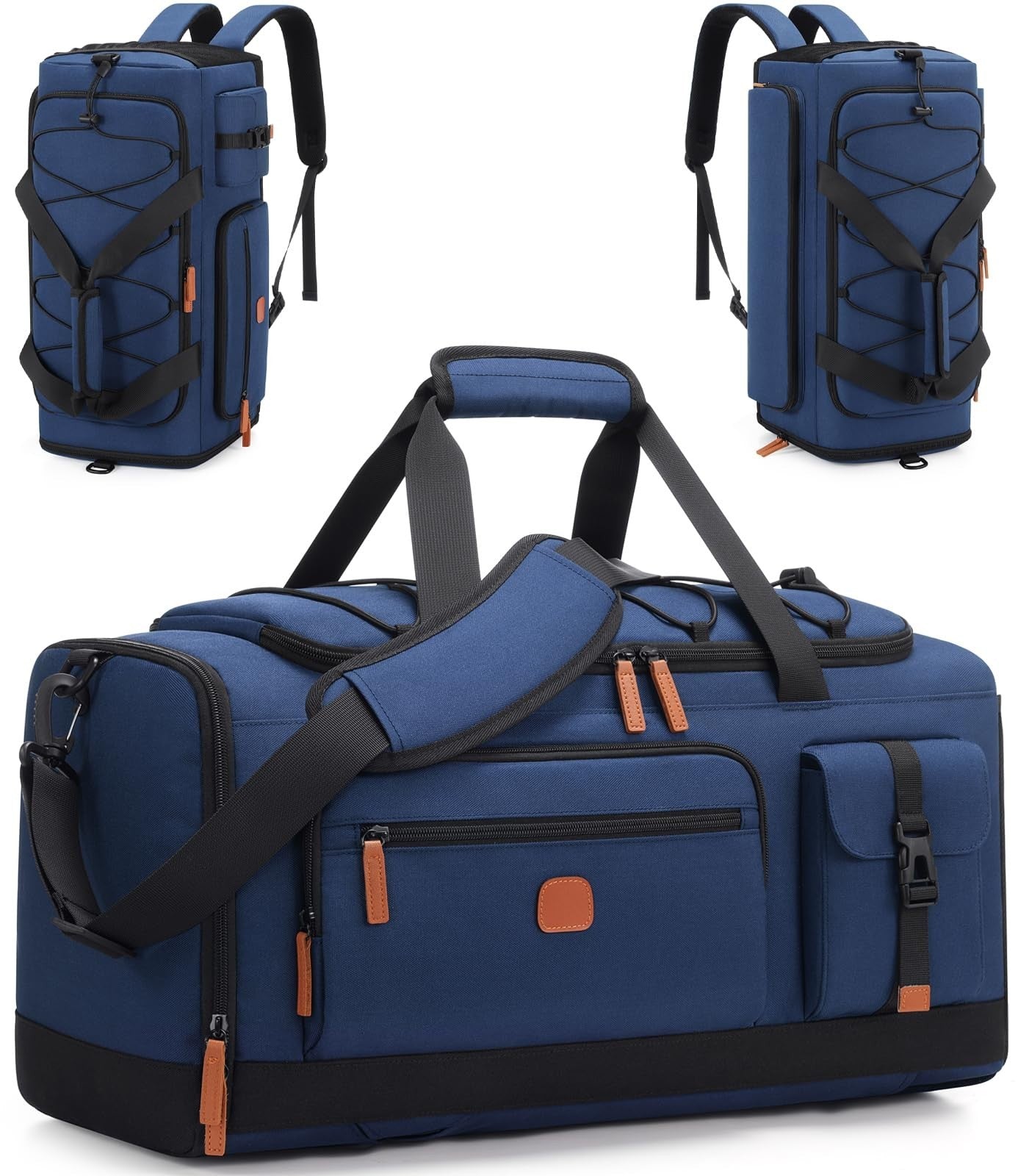 Versatile 3-in-1 Gym Bag with Shoe & Laptop Compartment, Anti-Theft Duffel Backp0