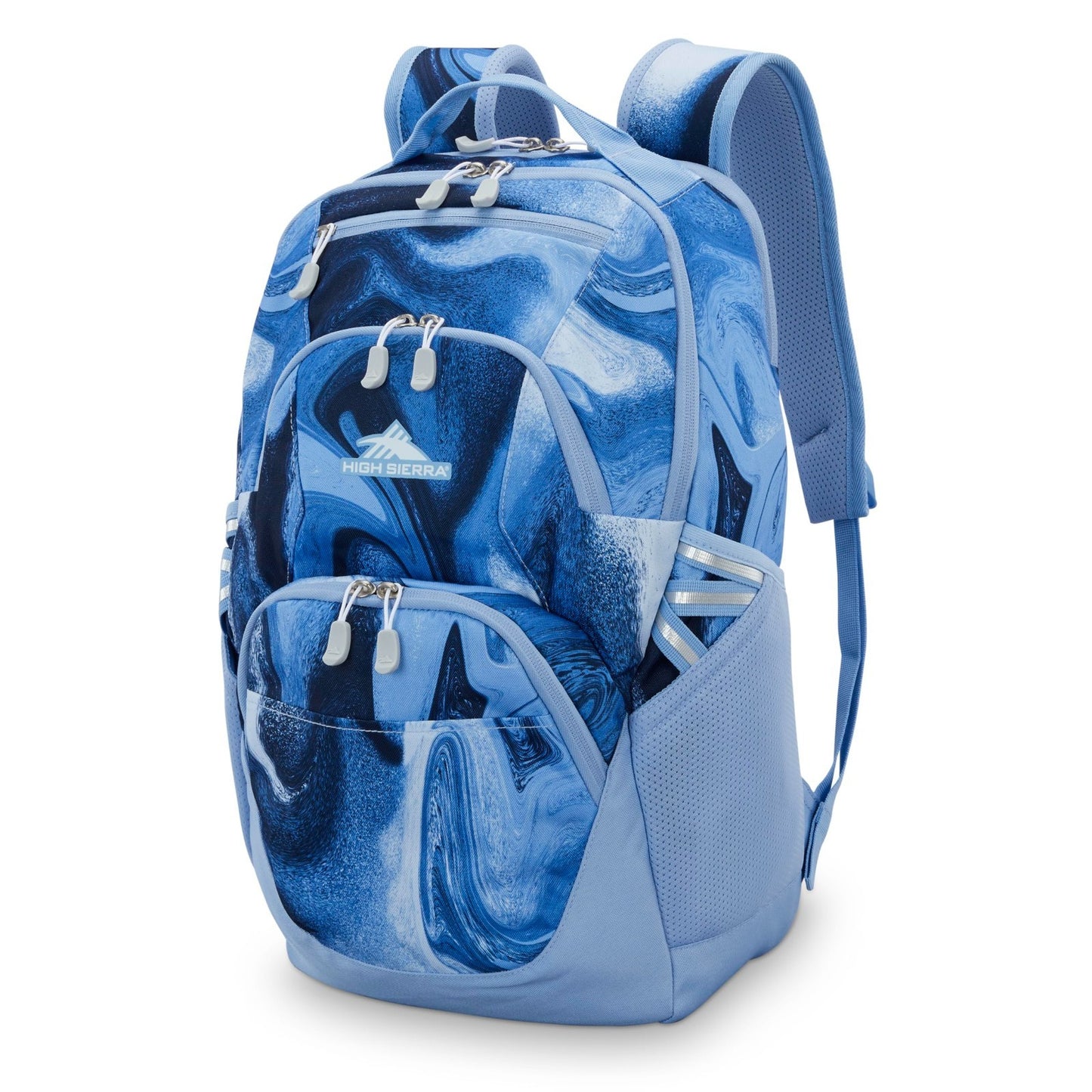 Travel Laptop Backpack with Drop Protection, Tablet Sleeve, Bookbag   Blue Marbl1
