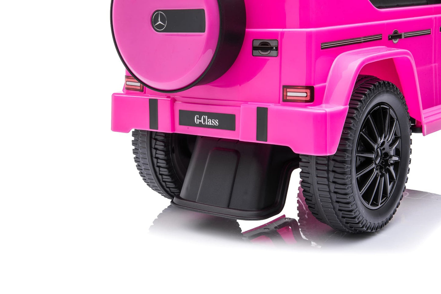 Kids Ride-On Car Stroller, Mercedes G-Wagon Push Car with Lights & Music, Pink,8