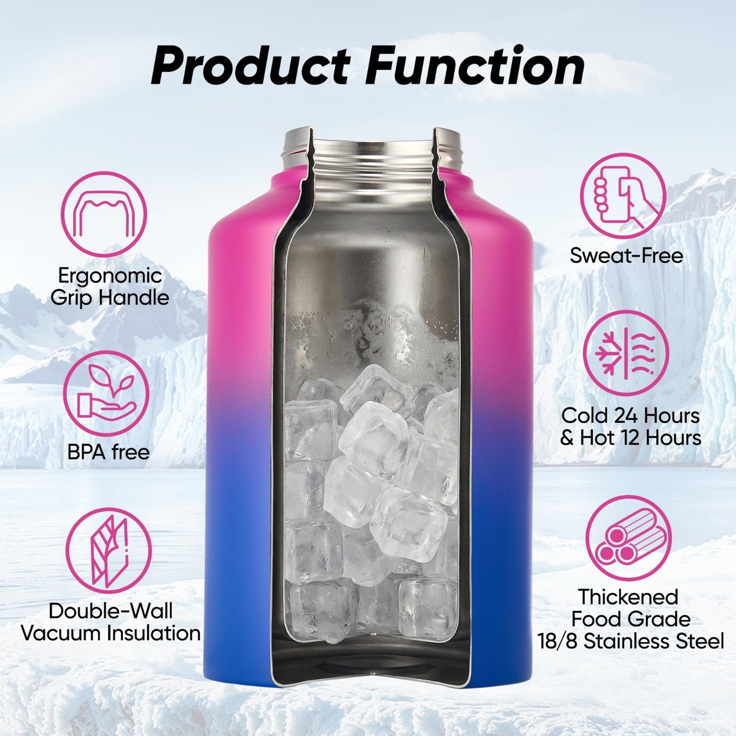 Here’s an optimized eBay title for the product:"128oz Insulated Water Jug - St4