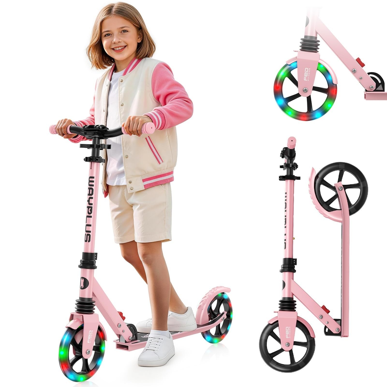 Kick Scooter for Kids, Teens & Adults - 8" Big Wheels, 240lb Capacity, Ages 6+1