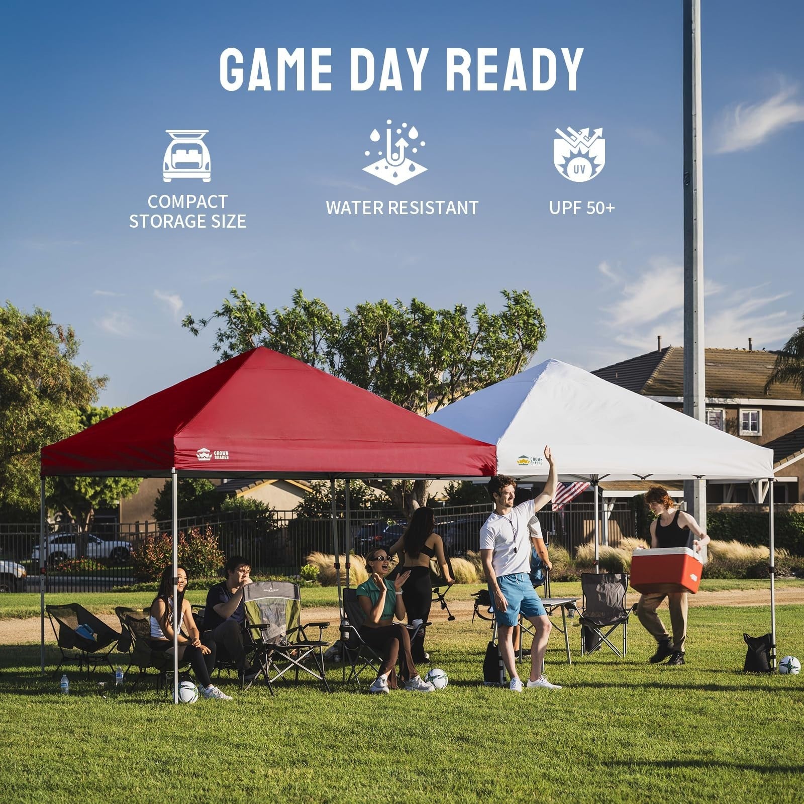 8x8 Pop Up Canopy Tent   One Push Setup, Easy Outdoor Sun Shade for Events, Part6
