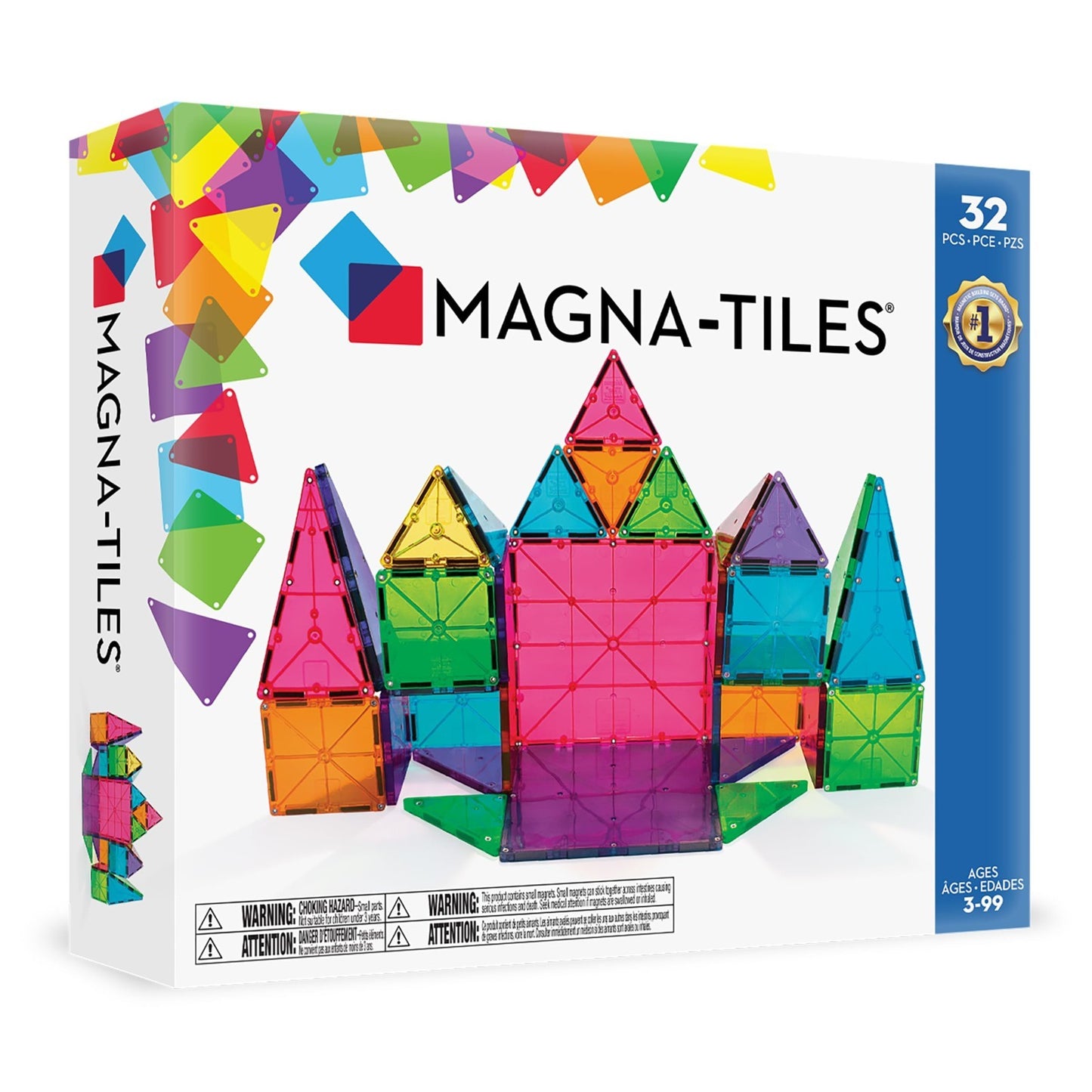 32 Piece Magnetic Building Blocks Set   Classic Construction Tiles for Kids1