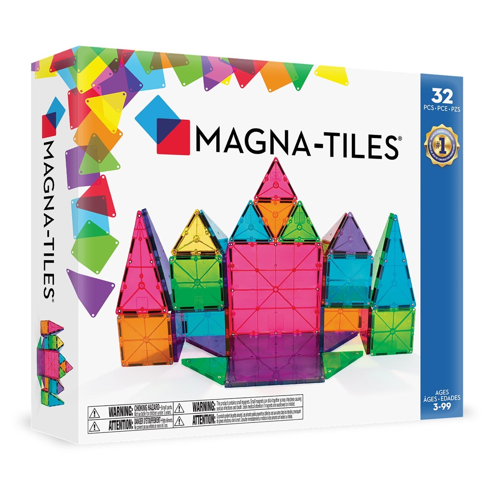 32 Piece Magnetic Building Blocks Set   Classic Construction Tiles for Kids1