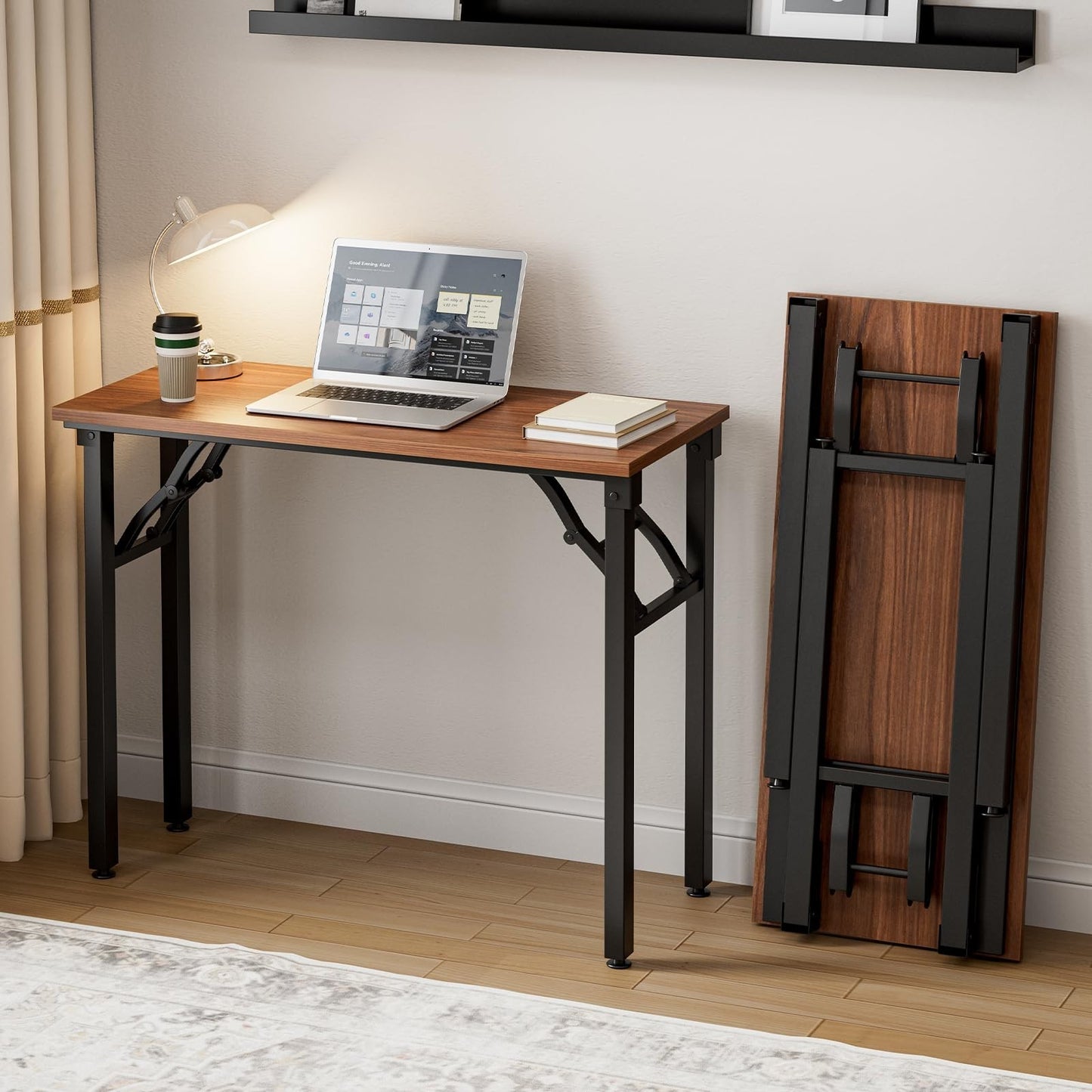 Compact Folding Laptop Desk – 35.8" Portable Table for Small Spaces, No Assembly16