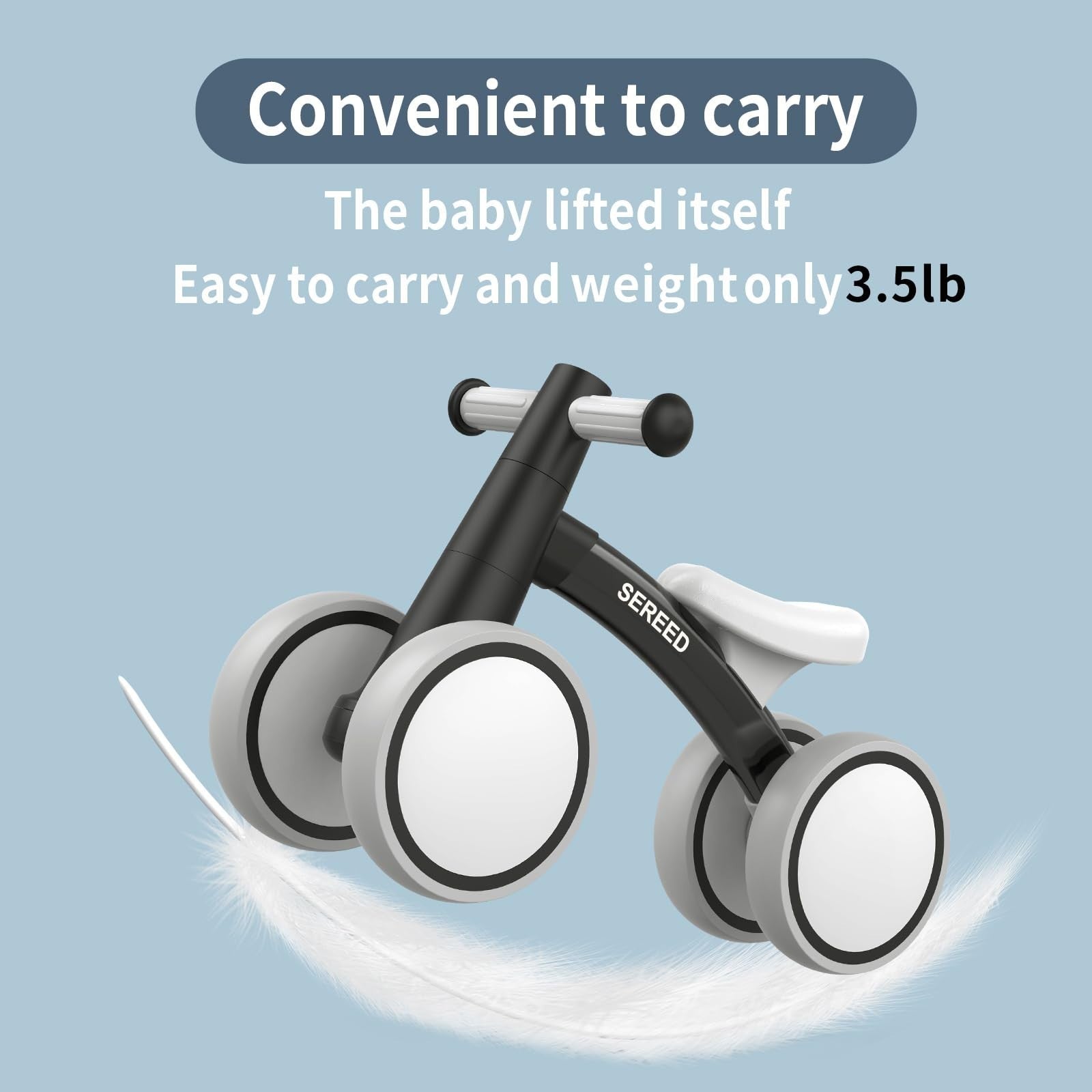 Toddler Balance Bike 12 24 Months | 4 Wheels Baby Bike for 1 Year Old | First Bi3