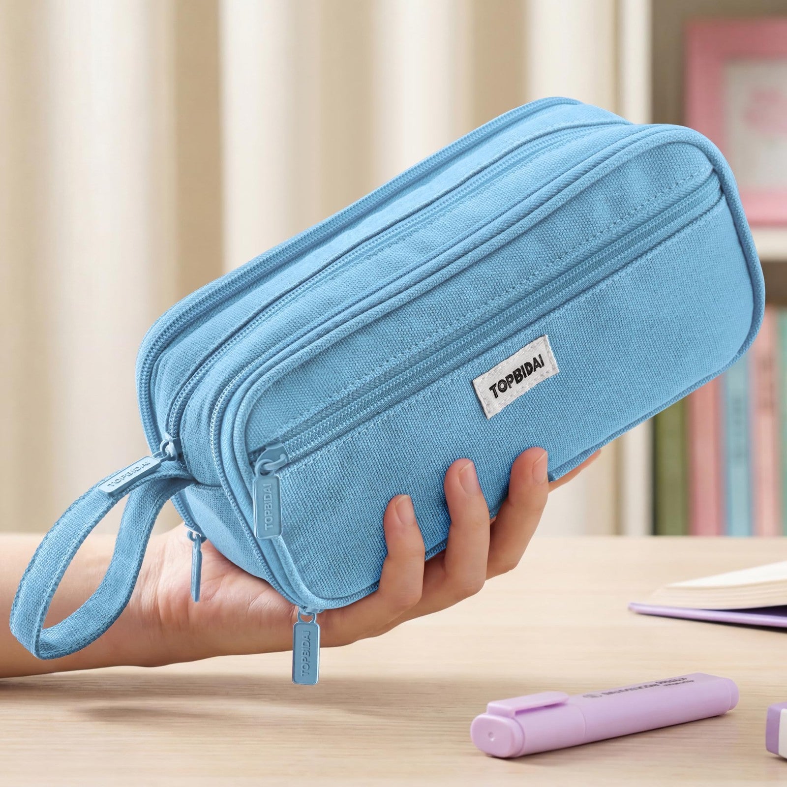 Large Pencil Case Pouch for School, Office, Art Supplies   Unisex Organizer2