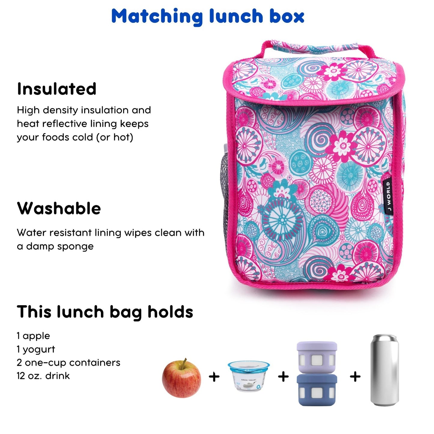 Kids Rolling Backpack & Lunch Bag Set   Carry On Suitcase with Wheels, Blue Rasp5